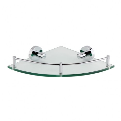 Glass Corner Shelf - Chrome