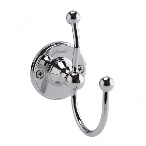 Traditional Chrome Double Robe Hook