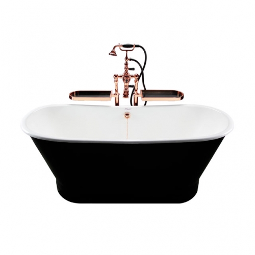 Traditional cast iron baths KIT-RG (included: 1700X680X725MM Cast iron bath+bath waste +bath tap with leg+ soap trays)