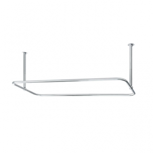 SS304 Traditional 1500 x 700mm Rectangular Shower Curtain Rail (Diameter of tube 30mm)