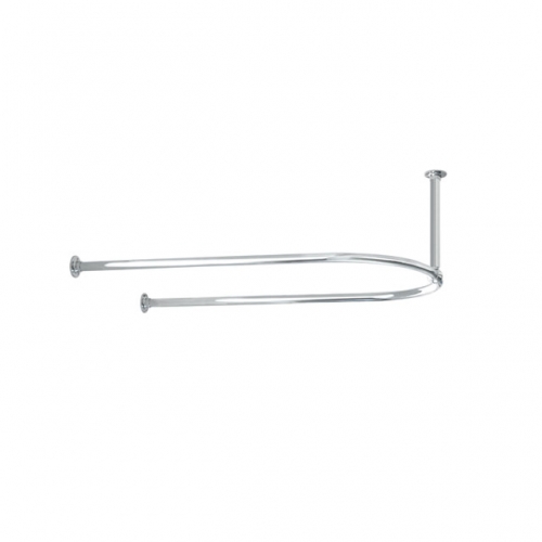 SS304 Traditional 1200 x 700mm Chrome U Shaped Shower Curtain Rail  (Diameter of tube 30mm)