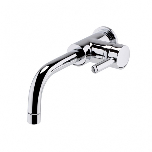 Curving spout Single Lever Wall Mounted Side Action Basin Mixer