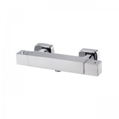 Square Thermostatic Bar Valve (Bottom Outlet) - Chrome