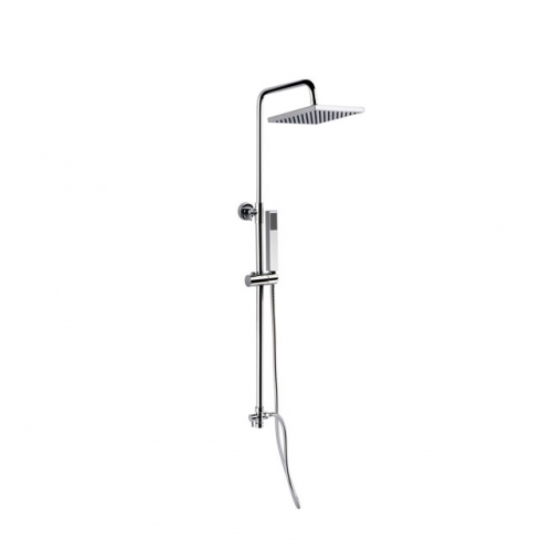 Telescopic Riser Kit with Square Shower Head - Chrome