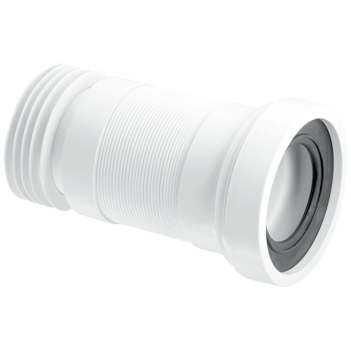 Straight Flexible WC Pan Connector - Length 170-410mm