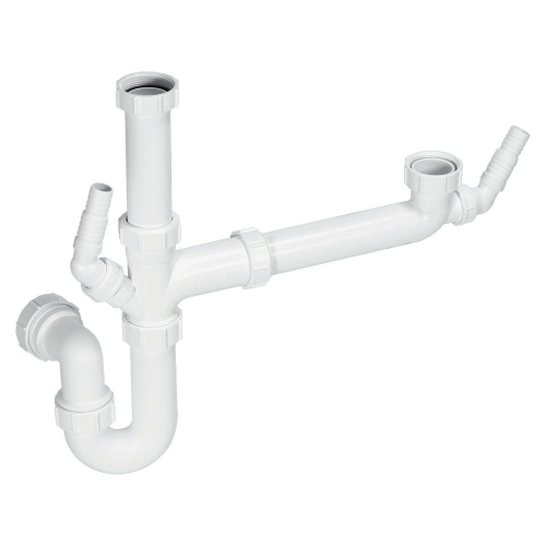 1.5 Bowl Kitchen Sink Plumbing Kit with 2 Nozzles