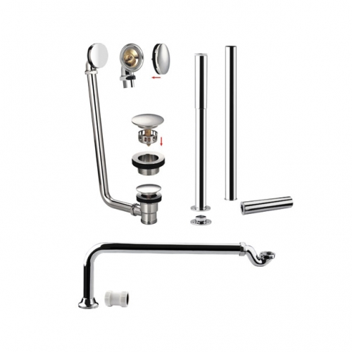 Brass Freestand Bath Clic-clac Waste With Extended Legs Kits