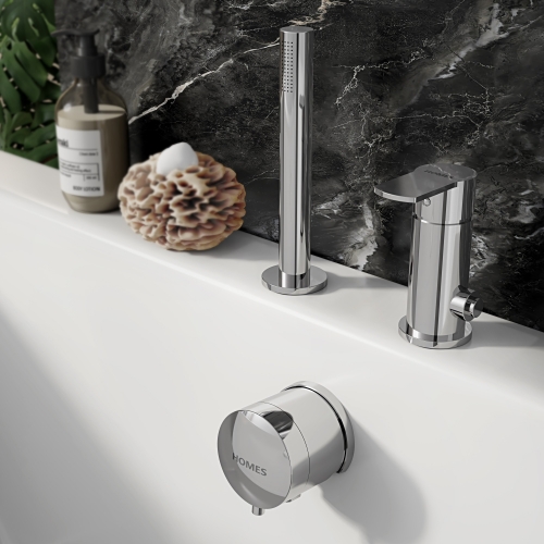 Mixer Brass POP-UP Bath Waste With Shower Handset