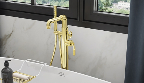 Luxuriously Style  Freestanding BSM +brass shower handset