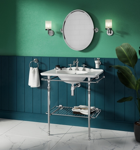 Basin Stand with towel bracket