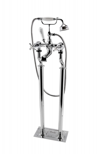 Homes 1924 Traditional Floor Mounted Thermostatic Bath Tap With Shower