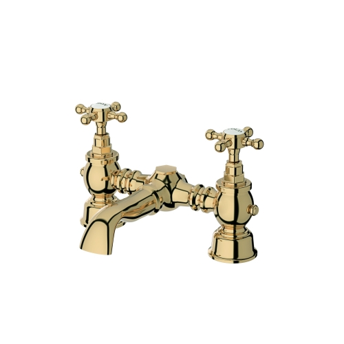 Traditional Cross Handle Desk Bath Tap