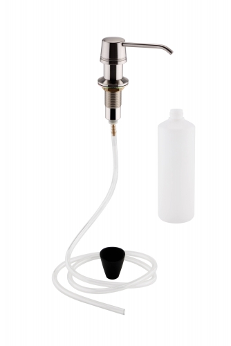 Brass Soap Dispenser-Chrome 350ml Plastic Bottle  With 1.2m Long Hose
