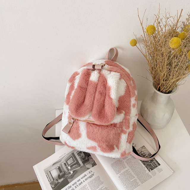 Latest Designer Fashion Autumn Winter Plush Mini Backpack Cute Stylish College Backpacks