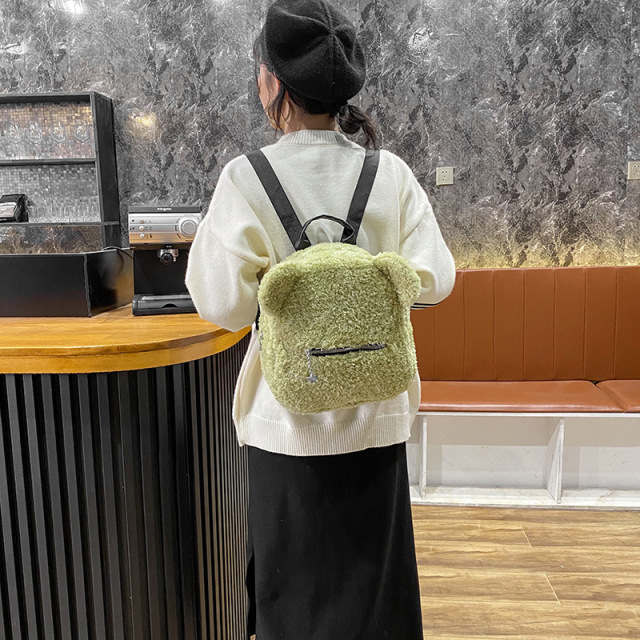 Hot Sales Korean Ladies Plush Cute Bag Backpack Mini Backpacks for Girls Stylish