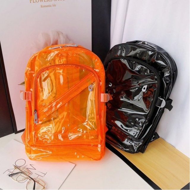 Wholesale Custom Large Waterproof PVC Jelly Clear Summer Beach Backpack with LOGO