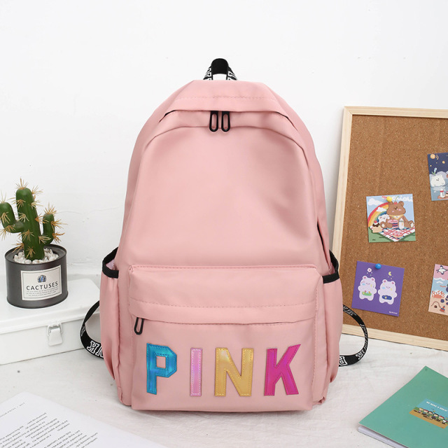 Pink Multifunctional Travel Waterproof Backpack with Laptop Compartment for Girls