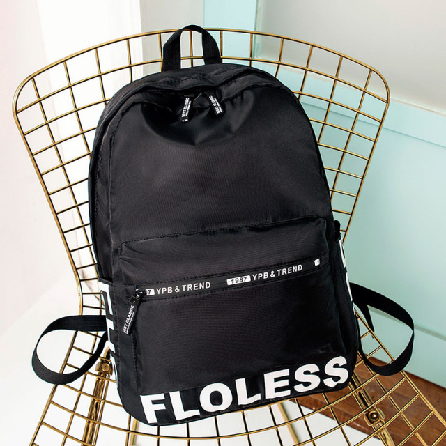 New Simple Stylish Korean Style Lightweight Durable Teens Nylon Backpack for High School Students