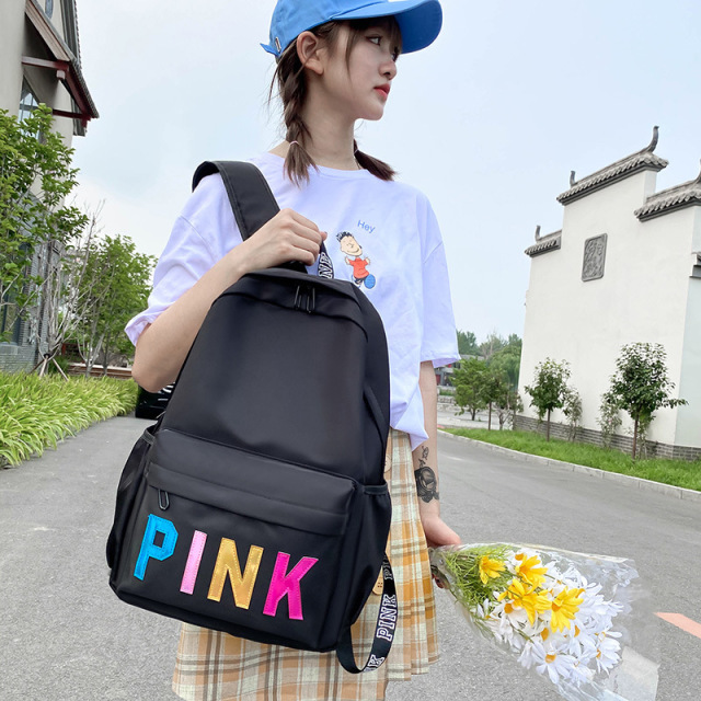 Pink Multifunctional Travel Waterproof Backpack with Laptop Compartment for Girls