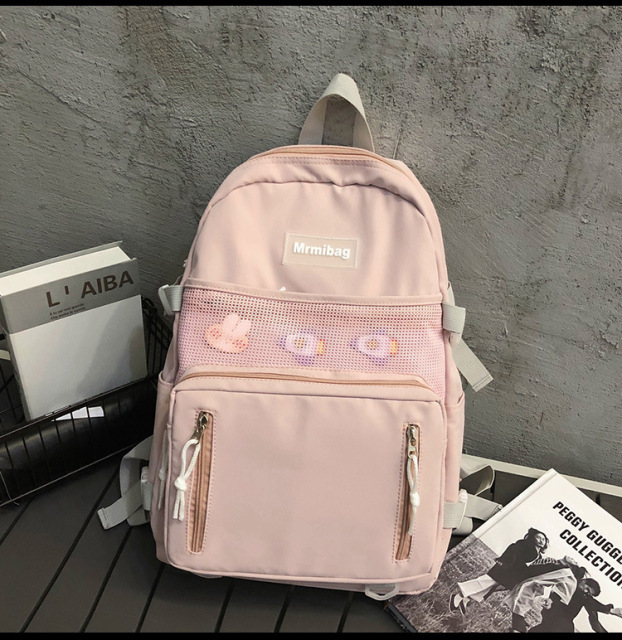 Personalised Fashion Korean Style Beautiful Girl High School Student Nylon Durable Backpack