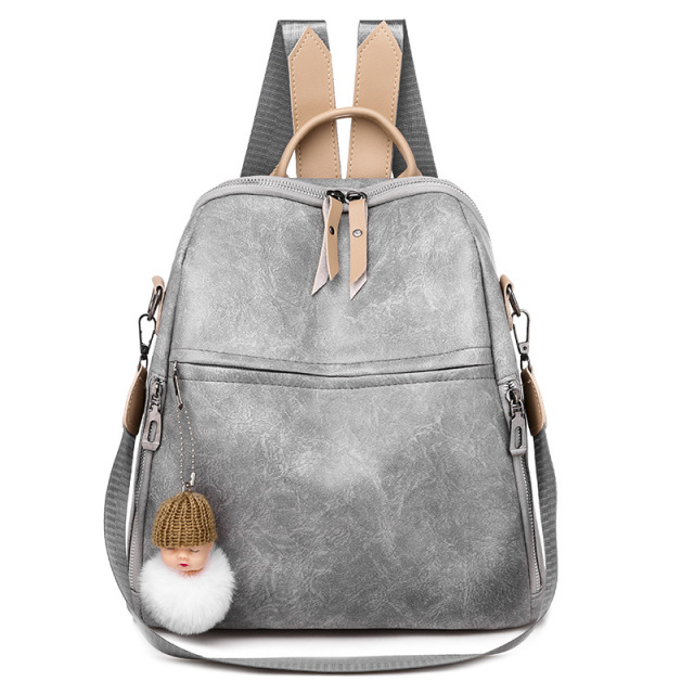 Trending Hot Sale Light Weight Multifunctional Ladies Leather Small Backpack Bag
