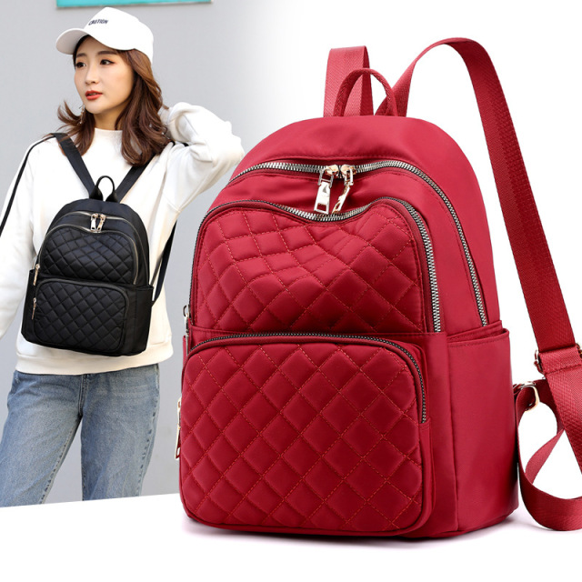 Trending Modern Leisure Simple Solid Color Lady Women Backpack Bag for College