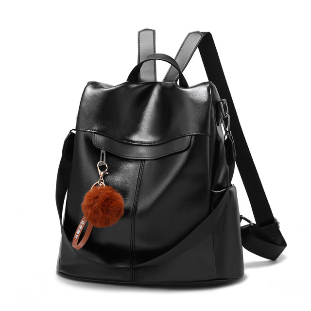 Stylish Simple Ladies Western Style PU Leather Backpack Wholesale