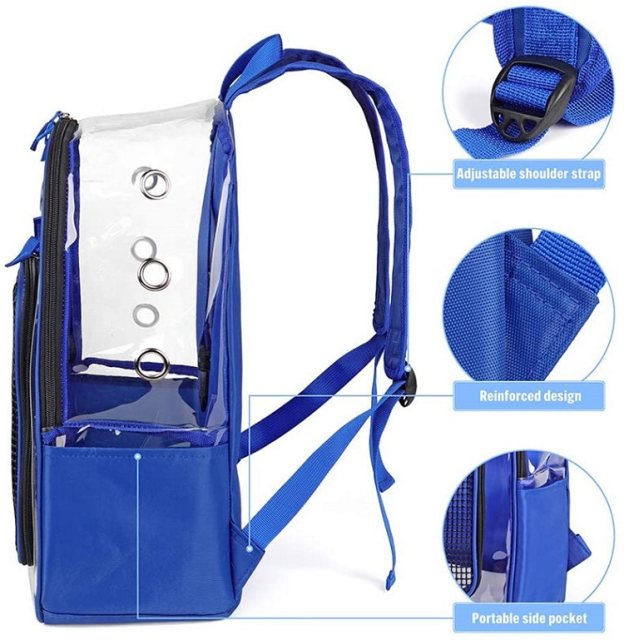 Fashion Multifunctional Transparent PVC Pet Travel Carrier Backpack