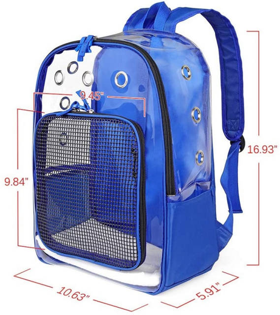 Fashion Multifunctional Transparent PVC Pet Travel Carrier Backpack