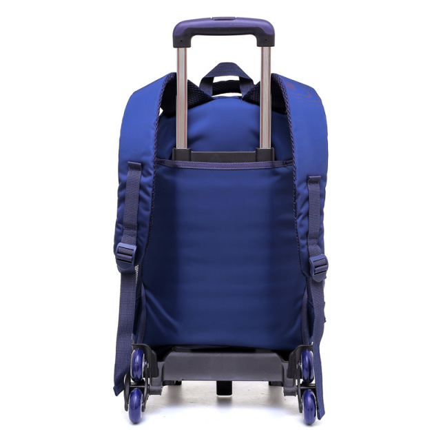 Wholesale New Design Nylon Kids Boys Trolley School Bag Wheeled Trolling Backpack