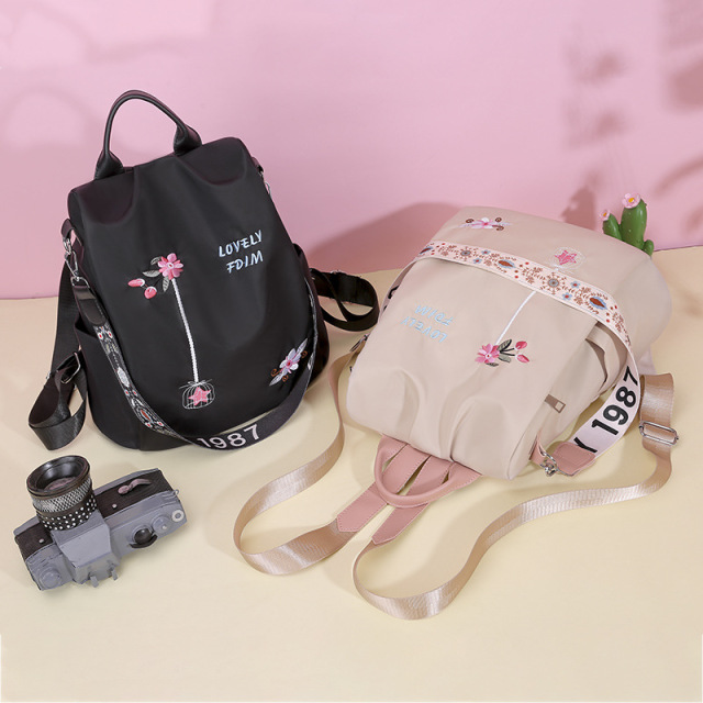 Wholesale Fashion Chinese Style Embroidery Oxford Girl Rucksack Backpack Bag