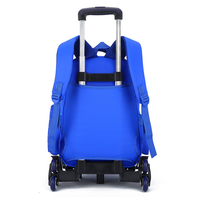 High Quality Waterproof Nylon Spinous Protecting Trolley School Travel Backpack Bag with Wheel