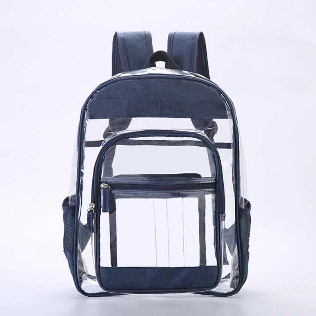 Wholesale Price Stylish Simple Waterproof Backpack PVC Clear Plastic Backpacks