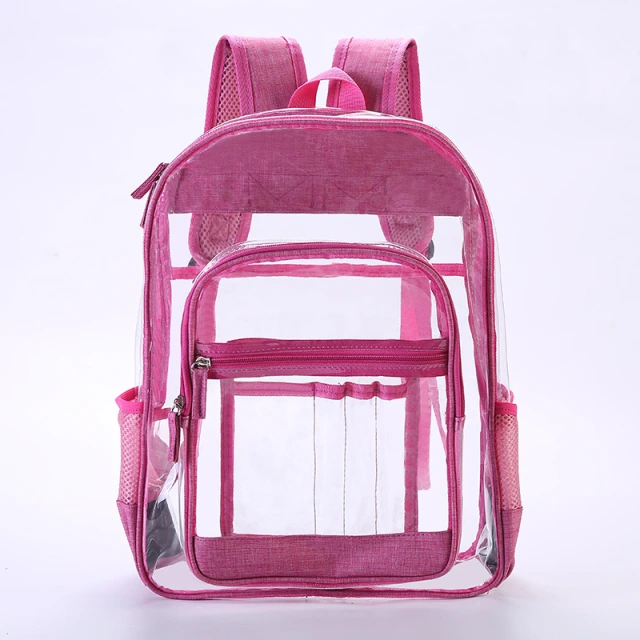 Wholesale Price Stylish Simple Waterproof Backpack PVC Clear Plastic Backpacks