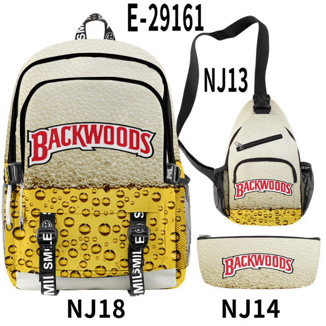 Amazon Hot Sale Fashion Men And Women Printed Backwoods School Backpacks Backwoods