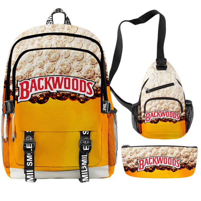 Amazon Hot Sale Fashion Men And Women Printed Backwoods School Backpacks Backwoods