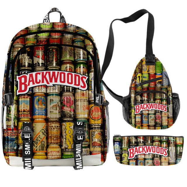 Amazon Hot Sale Fashion Men And Women Printed Backwoods School Backpacks Backwoods