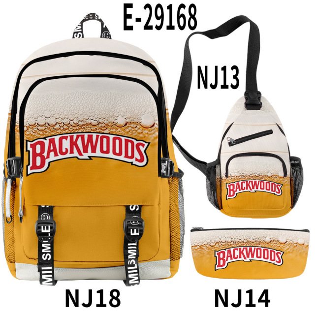 Amazon Hot Sale Fashion Men And Women Printed Backwoods School Backpacks Backwoods