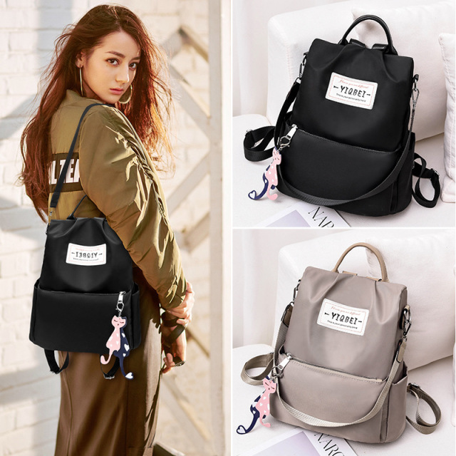 2021 Stylish Simple Oxford Anti-theft Backpack Women Multifunctional Sling Bag