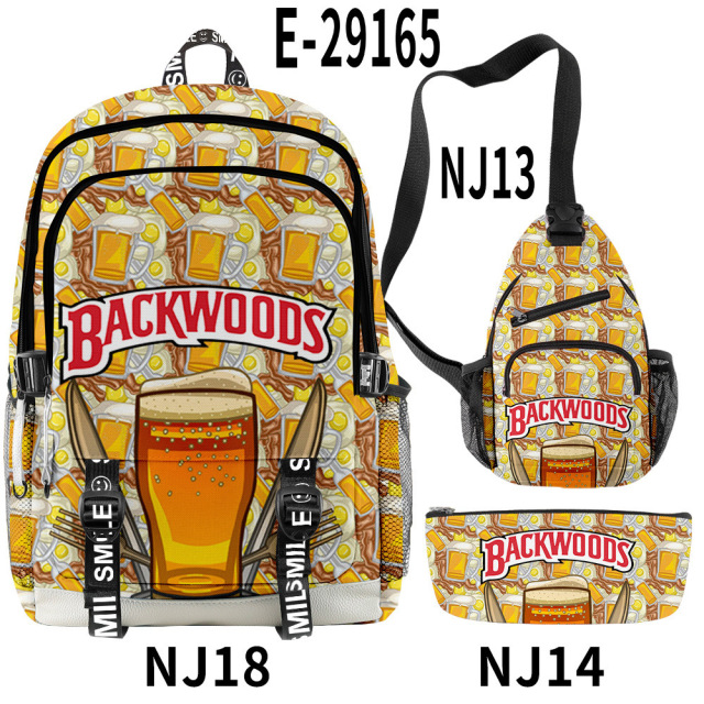 Amazon Hot Sale Fashion Men And Women Printed Backwoods School Backpacks Backwoods