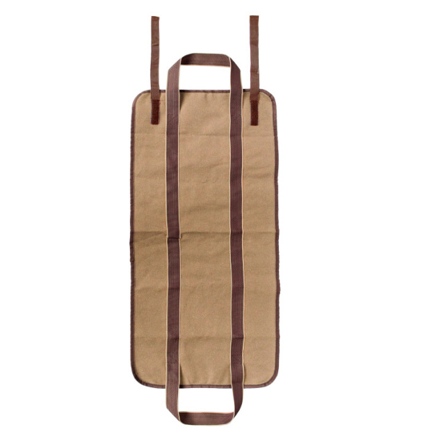 Wholesale Outdoor Durable Heavy Duty Canvas Firewood Carrier Gardening Organizer with Handle