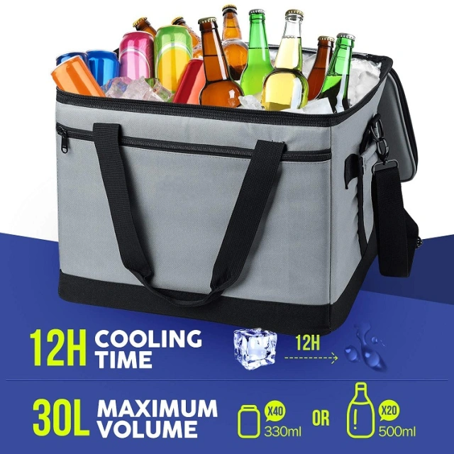 Wholesale Custom Korean Style Simple Large Waterproof 600D Oxford Picnic Delivery Bag Wine Food Cooler Bag