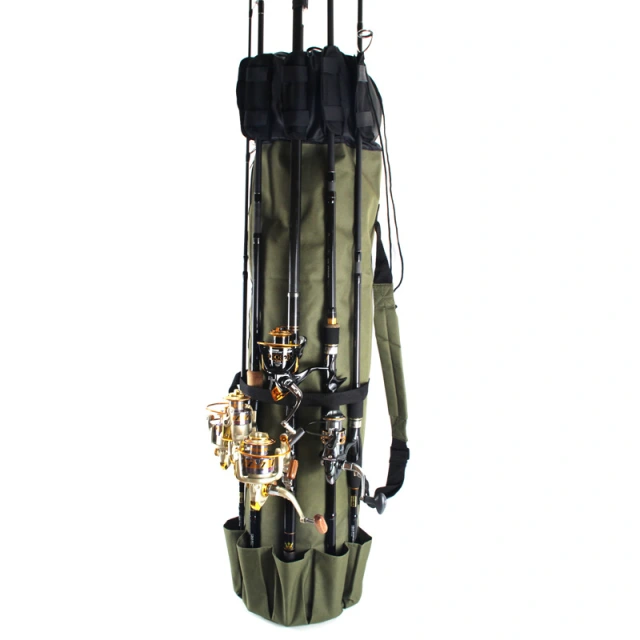 Portable Large Capacity Durable Fishing Rod Carrier Bag,Multi Purpose Cylinder Fishing Tool Bag