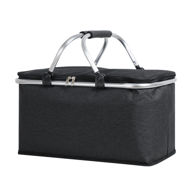 Custom Printing Oversized Thick Aluminum Foil Cooler Lunch Bag Insulated Picnic Basket Cool Bag