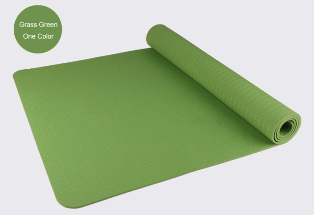 Wholesale High Quality Durable Large TPE Yoga Mat Anti Slip with Carrying Strap and Mesh Bag