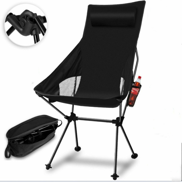 Outdoor Casual Large Size Aluminum Lazy People Beach Chair Foldable Camping Moon Chair