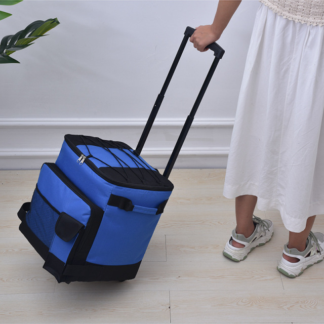 ManZhong Amazon Top Selling Outdoor Large Capacity Aluminium Foil Trolley Insulated Cooler Picnic Bag