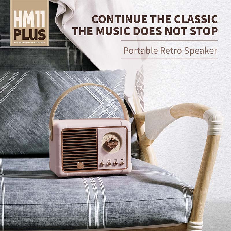 HM11 Plus Portable Vintage FM Radio Retro Bluetooth Speaker,Bluetooth