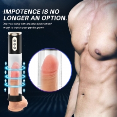2 in 1 Penis Pump with 4 Suction Intensities, Rechargeable Automatic Cock Pump for Stronger Bigger Erections, Penis Enlarge Pump with Male Masturbation Sleeve for Oral Sex