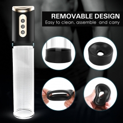 2 in 1 Penis Pump with 4 Suction Intensities, Rechargeable Automatic Cock Pump for Stronger Bigger Erections, Penis Enlarge Pump with Male Masturbation Sleeve for Oral Sex